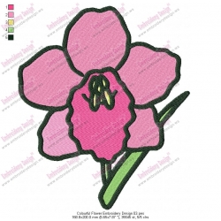 Colourful Flower Embroidery Design 03